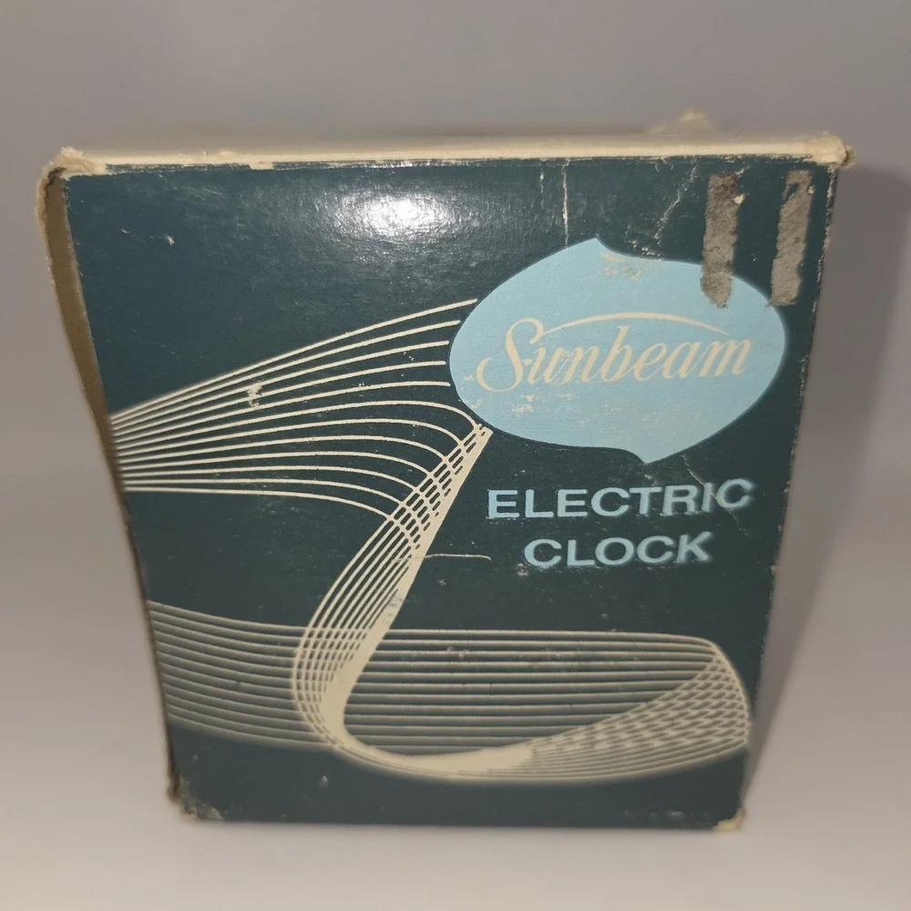 Vintage 1967 Sunbeam Alarm Clock B001 Electric 80-11 Box, Pkg, Warranty